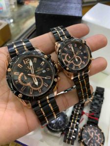 Jam Tangan Pria Dan Wanita Mirage 8714 Original Rose Black List Rose Stainless Steel Tahan Air Tahan karat Tanggal Aktif Model Sport