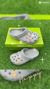 [Hàng nguyên A] Dép Crocs Classic Clog nam nữ màu xám trắng - Siêu êm siêu nhẹ tặng kèm 10 charm cực chất!