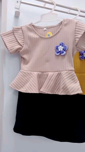 Dress anak kecil peplum gotik cantik elegan