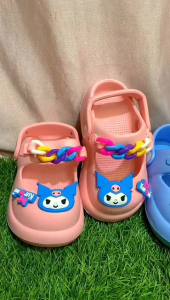 Sandal Slop slipOn Sandal Anak Perempuan Sandal Slop Rantai Sandal Rantai Kuromi