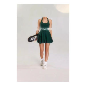 LIFTMORR Tennis Dress with Inner Shorts & Pockets – Quick Dry Sportswear for Women