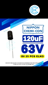 Elko 63v 120uf / Pengganti 63v 100uf (isi 25pcs )