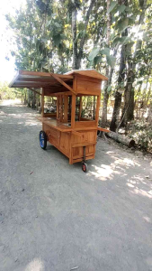 Gerobak Mue Ayam Bakso Roda 3 Pakai Atap