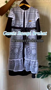 GAMIS ROMPI BRUKAT Set Hijab Pashmina Dress Crinkle Anak & Dewasa Terbaru 2024