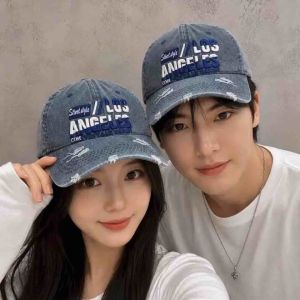Mũ lưỡi trai denim wash Los Angeles bụi bặm