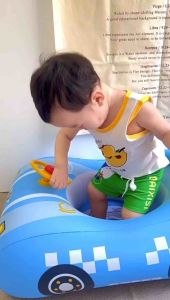 [MUMof2boys] Kids Water Gun Swim Float Car with Steering Wheel | Fun Pool Float for Boys & Girls | Summer Swimming Toy