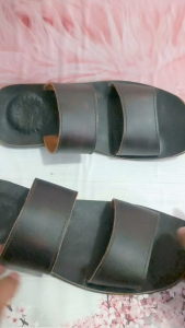 SANDAL PRIA FULL KULIT SAPI 100% SAMPAI ALAS KAKI KODE 4022 COKLAT ( PREMIUM QUALITY )