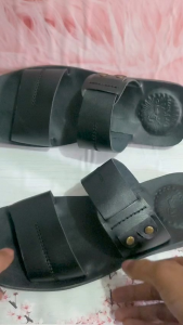 SANDAL PRIA FULL KULIT SAPI 100% SAMPAI ALAS KAKI KODE 4032 HITAM ( PREMIUM QUALITY )