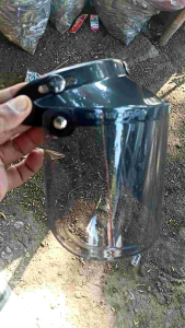 KACA HELM BOGO RETRO FLAT DATAR MEREK INJAK SMOKE