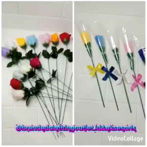 (1TANGKAI) BUNGA MAWAR FLANEL & KAIN / BUNGA ARTIFICIAL KUNCUP MAWAR / BUNGA ROS WISUDA VALENTINE / BUNGA ROS HARI GURU / SOUVENIR BUNGA MAWAR PLASTIK / FLOWER ROSE GIFT / PMF8713