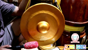 Gong Besi Diameter 25 Cm Gold Plus Pemukul