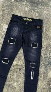 Apolo - Celana Jeans Pants Denim - Slim Fit Hemlock Cube Smoked Washing Ripped Jeans Black Celana Robek lutut