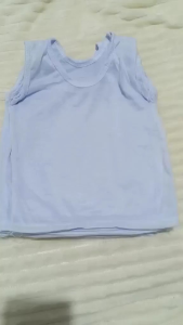 12pcs/6pcs Sando Muscle Plain White for baby boy Newborn Baby 0-6months