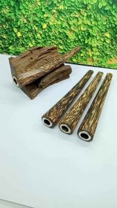 Once pipa sedotan kayu liwung hitam model segi delapan R89