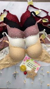 Áo ngực áo lót không gọng ren mút ép mỏng cài 3 saki - AL666