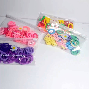 Aksesoris Rambut Wanita: Karet Donat Ikat Rambut & Pouch Ziplock
