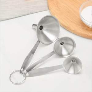Oneida Set of 3 Stainless Steel Funnels Stackable