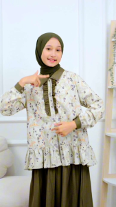 NEW ARRIVAL 2025 - ONESET ROK KIDS AND TEEN KOREAN LOOK SETELAN ROK ANAK TANGGUNG DAN REMAJA NEVA BY CUTETRIK WARNA HIJAU SIMPEL CASUAL CANTIK