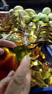 (Combo 30 thỏi)Giấy cúng vàng thuyền vàng thỏi hàng mã 3 túi 30 thỏi