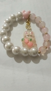 Gelang mutiara mix manik kaca accesories