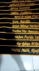 Selendang Wisuda Anak gratis bordir nama