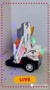 Đồ chơi Peekabootoys máy bay chiến đấu biến hình Robot dùng pin có đèn và âm thanh 388-61