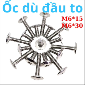 Ốc dù chữ thập đầu to inox 304 dùng bắt mặt nạ bửng xe máy