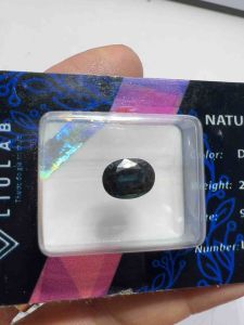 645763-ĐÁ SAPHIA XANH ĐẬM (THIÊN NHIÊN ) KHÔNG XỬ LÝ ĐÃ KIỂM ĐỊNH LIULAB