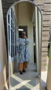 Atasan Wanita Muslimah Saras#3 Jumbo Tunik Bahan Katun Motif Batik Busui Friendly Allsize LD125