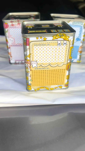 กระปุกออมสิน ขนาด10*13 cm. set 3 ใบ ฟรีตารางออม+สติ๊กเกอร์+ปากกา