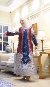Gamis dres terbaru bahan silk premium busana muslim viral kekinian