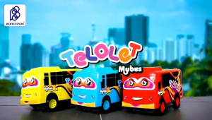 Mainan Anak Bus Dancing Basuri Mini My bus Telolet bisa Jalan Bump N go ada suara dan Lampu