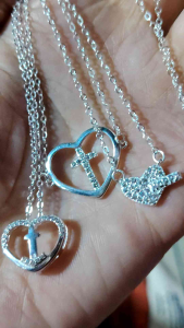 legit silver sale womens heart stone necklace