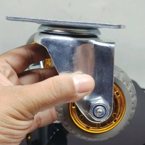 Roda Karet Kembang Heavy Duty 3 inch Hidup Tanpa rem