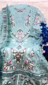 [PRE-ORDER] Ready Made Cotton With Chikankari  Embroidered Suit ( Delivery 15 days )