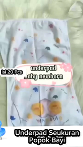 Underpad Bayi Pas Seukuran Popok isi 20 / Insert Popok Bayi Baru Lahir / Popok Sekali Pakai
