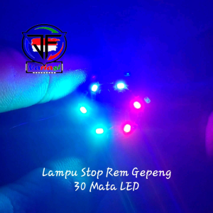 Lampu Stop Rem Belakang PENDEK 30 Mata LED Universal Wajib Arus DC 12 Volt Kaki 2 H6 Universal Lampu Variasi Kendaraan Motor dan Mobil