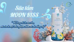 Sữa Tắm MOONKISS (mới) giảm mụn sáng mịn da KHÔNG HOÁ CHẤT lành tính cho MẸ VÀ BÉ  chai 650ml
