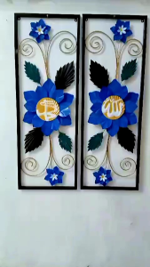 Walldecoration Aesthetic Hiasan Dinding Gantung Lapadz Allah Muhammad Bahan Besi Logam Anti Karat Ukuran 85X31cm