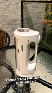 Lampu darurat Powerlite Senter Rechargeable Dengan Lentera