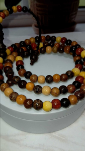 Tasbih dzikir muslim kombinasi berbagai macam kayu bertuah nusantara ukuran 8 mm isi 99 butir bisa COD