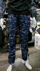 กางเกงดิจิตอลทอ กางเกงทอ กางเกงลายพราง ผ้ากำมะดิน