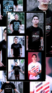 Aiqi Clothing Store Kaos Distro Motif Enda Beach (Hitam) Bahan Kain Combed 24S Premium Tebal Lembut Bandung