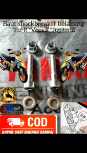 Set Kanan Kiri Baut L Shockbreaker Belakang/Baud mur sok belakang Yamaha Fizr-Vega R-Jupiter Z dll