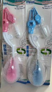 Attoon แอดตูน แปรงล้างขวดนมและจุกนม (360 องศา, คละสี)