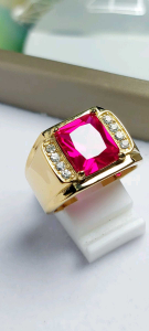 Cincin Mewah Berkelas: Cincin Batu Permata Red Ruby Super Premium Bangkok
