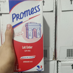 08.2026 Sữa tươi nguyên kem Promess nhập từ Pháp thùng 6 hộp 1 lít