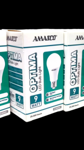Grosir Paket 4pcs Bolam Lampu LED 9Watt Amasco Optima Bergaransi 1 Tahun