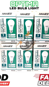 Grosir Paket 6pcs Lampu LED 9W Amasco Optima Bergaransi 1 Tahun