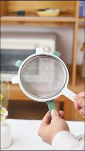 Saringan Teh / Saringan Ampas Kopi / Saringan Stainless Steel Mpasi /Saringan Mpasi Gagang Plastik /Saringan Plastik Strainer Saringan Makanan Teh Tepung Stainless Steel/Saringan Bumbu Dapur Plastik /Alat Saringan Makanan